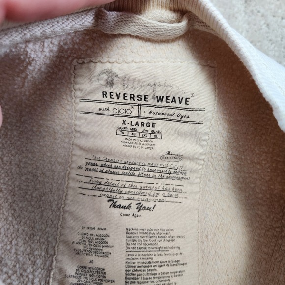 Champion Reverse Weave Sweatshirt Men XL With CiCLO Botanical Dyes Running Man - Picture 4 of 9